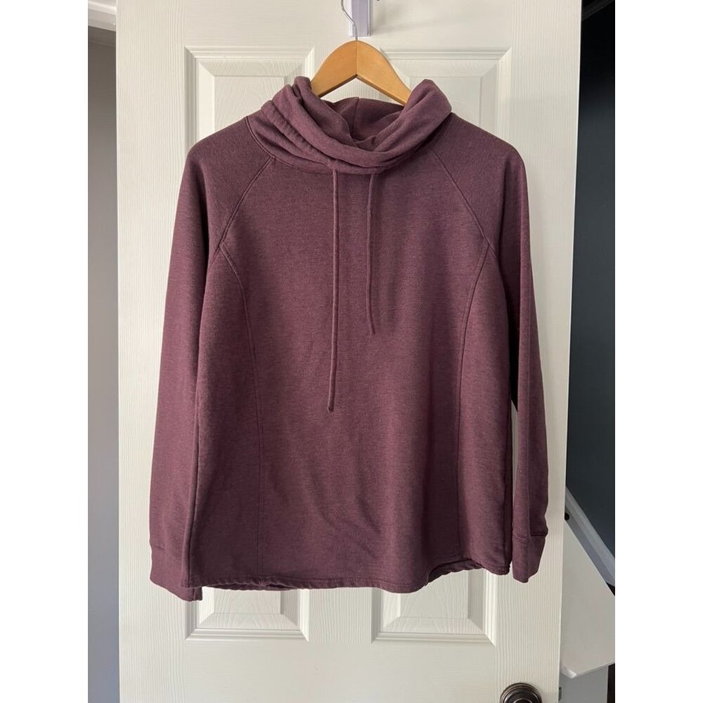 32 Degrees HEAT Cowl Neck Pullover Sweatshirt M Mauve Fleece Lined Soft Cozy War